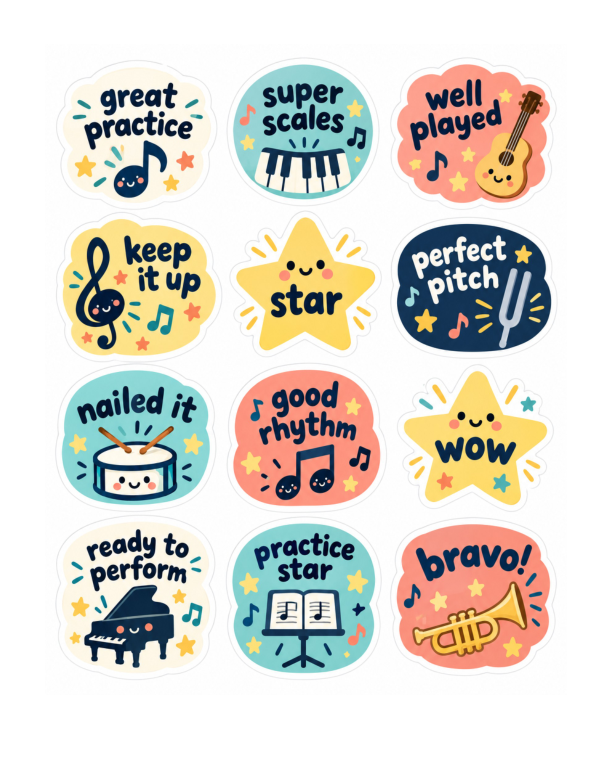 Preview of Printable Practice Rewards Stickers