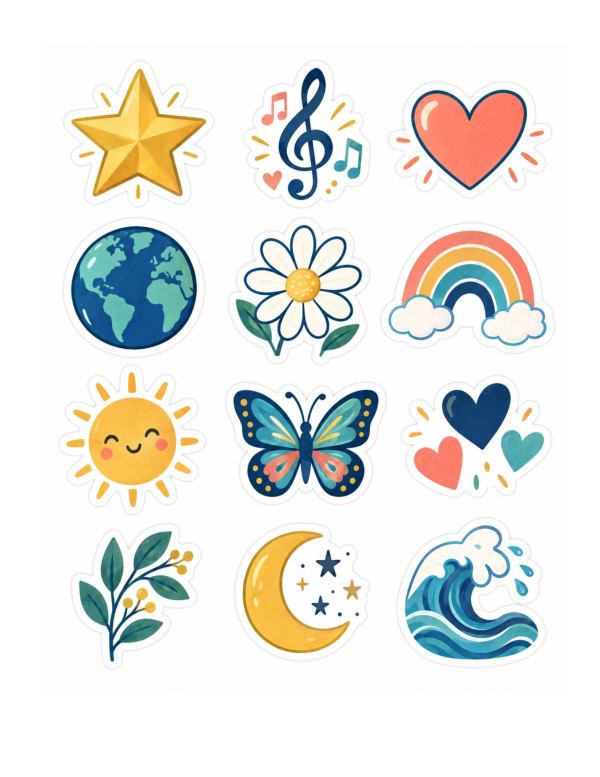 Preview of Printable Star Chart Stickers